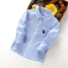 Camisa Branca Forrada com Fleece para Meninos, Fabricante com Estoque, Roupa de Performance Branca Espessa para Meninas Outono e Inverno, Camisa Térmica Infantil