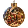 Amazon Lindo Nuevo Diseño Portátil Adorno de Diorama Navideño Decoración de Bola de Navidad