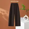 Pantalones Simples de Pierna Ancha con Corte Curvo para Mujer, Nuevo Otoño 2026, Estilo Casual, Pantalones de Traje de Pierna Recta Adelgazantes y Versátiles