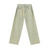MTLCLOTHES Ropa para Hombre 2024 Verano Nuevo Estilo Americano Costura de Lodo Amarillo Viejo Jeans de Pierna Recta Tendencia