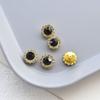 Hebilla decorativa de diamantes de girasol de 12 mm con pedrería, accesorios para el cabello hechos a mano, material para tocados, accesorios de joyería DIY, centro de flor de pedrería