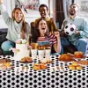 Mantel Desechable con Temática de Fútbol para Decoración de Fiesta del Mundial, Mantel Impermeable de Plástico Engrosado para Montaje de Fiesta de Cumpleaños