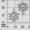 1 Peça Pulseira Pingente Floco de Neve de Natal Prata Tibetana Liga de Liga DIY Acessório de Joia Pingente de Pulseira com Contas Floco de Neve Hexagonal