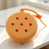 Bolsa de Agujero de Silicona con Dibujo Animado Spot, Mini Billetera para Monedas, Bolsa DIY para Cosméticos, Bolsa para Auriculares, Colgante para Llavero, Regalo