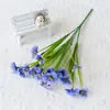Decoração de Casamento Amazon Flores Artificiais Roxas Arranjo de Flores para Guia de Estrada Plantas Verdes Artificiais Display de Arte com Flores de Plástico