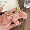 Aretes amarillos estilo vacacional con flores para mujer, aretes de dopamina para el verano en la playa, aretes de viaje únicos y exagerados