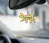 Nuevo y lindo espejo retrovisor de coche con diseño de gato transfronterizo, llavero colgante para mochila, suministros de decoración para el hogar