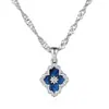 Nuevo Collar de Acero de Titanio de Trébol de Cuatro Hojas Personalidad Masculina Cadena Versátil para Clavícula Adorno para Collar Accesorios de Lujo Ligero de Alta Gama para Mujer