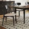 Juego de Mesa y Sillas de Comedor Ovaladas Retro Nórdicas de Madera Maciza - Tablero Ecológico Grado E0 Espesor 2.2cm Base de Mesa 70cm