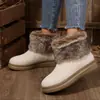 Comércio Exterior Transfronteiriço, sapatos de algodão femininos plus size, novos para o inverno de 2026, botas curtas casuais de pelúcia grossa, botas de neve quentes