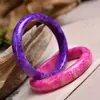 Pulsera Púrpura Imitación Shujulai Sudafricana Sugilita Rosa Flor de Cerezo Pulsera de Jade para Mujer Bonito Violeta Melocotón Flor de Cerezo Pulsera de Jade para Mujer