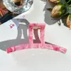 Pinza de Tiburón en Forma de T con Patrón de Mármol de Gama Alta para Cabello Semirrecogido en la Parte Trasera de la Cabeza, Estilo Coreano Pinza Grande de 13 cm para Mujeres