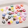 Miçangas Acrílicas Coração Macaron Miçangas Soltas DIY Pulseira Feita à Mão Caseira Pulseira Corrente para Celular Acessórios de Joias
