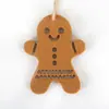 Nuevo Colgante de Fieltro de Hombre de Jengibre Navideño Creativo DIY Copo de Nieve para Árbol de Navidad Decoración Navideña Colgante No Tejido