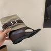 Sandalias de Moda Verano 2025 Estilo Retro Hong Kong Hebilla de Cinturón Casual Chanclas Dedo Celebridad de Internet Versátil Botines Cortos Zapatos de Cuña