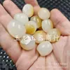 Jade de Seda Dourada de Hotan, Xinjiang, Furo Grande, Passe-partout, Contas Soltas de Jade, Jade de Quartizito, Contas Cilíndricas Brancas e Amarelas, Contas para Joias Lezi