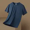Estilo Nuevo de Verano Seda de Hielo Manga Corta para Hombre Deportivo Casual Camiseta de Manga Corta de Seda de Hielo Transpirable Top de Manga Corta para Hombre