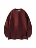 Moletom Jacquard Cruzado Novo para Primavera e Outono Masculino, Moda Tendência Gola Redonda Pulôver Manga Longa Marca Tendência Plus Size Moletom Masculino