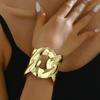 Pulsera geométrica de moda OL de lujo ligero para mujer, pulsera sencilla de diseño enrollado multicapa, pulsera con sentido avanzado, pulsera abierta