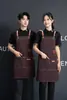 Amazon transfronterizo impermeable y a prueba de aceite logo personalizado lienzo publicitario delantal hogar catering ropa de trabajo especial venta al por mayor