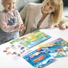 Libro de Pegatinas de Gel Transfronterizo Engrosado Múltiples Escenarios DIY Pegatinas para Niños Libro Silencioso Educación Temprana Juguetes Educativos