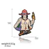 Mercancía de Anime Broches de One Piece: Luffy Sombrero de Paja, Zoro, Ace, Insignias de Barco Pirata