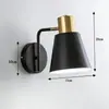 Luminária de parede minimalista nórdica, luminária de cabeceira para quarto de hotel, corpo da lâmpada ajustável, interruptor plug-in, parede de fundo, corredor, lâmpada de corredor