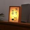 Enfeite de Porta-Retrato Iluminado, Arte em Caligrafia, Pequeno Abajur Noturno, Porta-Retrato Iluminado Led para Ambiente, Suporte de Exibição de Alta Qualidade
