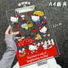 Prancheta Acrílica Desenho Animado Fofo A4 Pasta Transparente A5/A6 Prancheta de Armazenamento de Provas de Aluno Bloco de Notas