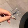 Grampo de Cabelo Estrela de Strass de Alta Qualidade Clipe Lateral para Franja Clipe de Bico para Testa Grampo de Cabelo Estrela de Cinco Pontas Acessórios de Cabelo Y2K