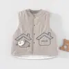 Chaleco acolchado para bebé para protección del vientre, otoño e invierno, chaleco cálido de algodón acolchado de 160 g para niños y niñas