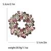 Broche de corona de cristal de lujo barroco exagerado de Europa y Estados Unidos, broche de Bauhinia de temperamento elegante de alta gama, venta al por mayor de fábrica