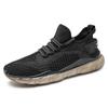 Zapatos de malla voladores de moda de verano, zapatillas deportivas informales coreanas de caña baja para correr, calcetines de suela gruesa con cordones para hombre