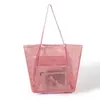 Bolsa de rede para praia bolsa de mão Amazon bolsa de malha grande para mulheres com múltiplos bolsos adequada para viagens e natação