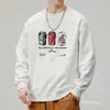 Moletom Masculino Pesado Outono/Inverno Cross-border Lightning Warehouse Tamanho Plus Casual Gola Redonda Estampa de Cola Manga Longa Solto Camiseta