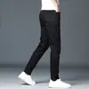 Jeans Masculino Cinza Fumê de Outono de Hong Kong 2026 Novo Slim Fit Stretch Casual Calça Longa