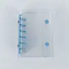A7 Duas Botões Glitter PVC Capa Macia Organizador Colorido Porta Cartões Folha Solta Caderno Álbum de Fotos Polaroid Livro de Armazenamento de Adesivos