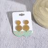 EZ1373 Pendientes creativos nuevos europeos y americanos moda pendientes geométricos simples de semicírculo pendientes pendientes retro pendientes versátiles