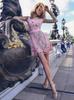 Vestido Hecho a Medida para Pedidos Pequeños, Nuevo Vestido Bordado Hueco de Manga Larga para Principios de Primavera 2025, Vestido Vintage Sexy de Encaje Corte A