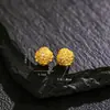 Plata S925 Chapada en Oro Incrustada con Diamante Crisantemo de Cuatro Caras Cuentas Redondas Accesorios DIY Nuevo Chinoiserie Tendencia Nacional Versátil Accesorios de Cuentas Separadoras