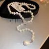 Collar de Perlas de Lujo Ligero de Múltiples Capas con un Toque de Alta Gama, Cadena Versátil y Sencilla para Suéter, Diseño Apilable, Accesorios de Moda para Ropa al por Mayor