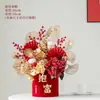 Cubo de Año Nuevo 2023 Flor de Año Nuevo Flor Artificial Fruta Fa Cai Decoración de Flor Decorativa para Sala de Estar Decoración Decoración Festiva de Año Nuevo