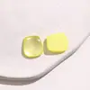 Série de Cores Macaron Olho de Gato Quadrado Curvo Contas Acrílicas Brincos DIY Acessórios para Chaveiro