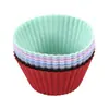 Forma Redonda para Muffin Transfronteiriça Forma para Bolo de Arroz com Ovo Copo de Silicone para Cupcake Pudim Pequeno Forma para Assar Sobremesa Forma de Bolo