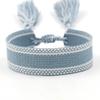 Atacado Pulseira de Fita Estilo Étnico Personalizada em Branco DIY Borla Bordada Trançada Pulseira de Cordão de Pulso