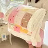 Manta de pompón de lana de cordero y vellón de leche de grado A para bebés e infantes, nueva 2026, adecuada para siestas en la oficina y como manta gruesa para el sofá
