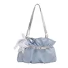 Bolsa Nova Estrela de Verão 2026 com Bolinhas e Laço para Axila, Bolsa Tote Grande Capacidade da Moda Feminina para Trabalho e Escola