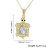 Nueva moda nicho chapado en cobre oro de 18k colgante de tortuga creativo personalidad tortuga colgante micro incrustada circón venta al por mayor