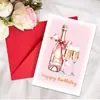 Cartão de Cumprimentos de Aniversário Grande 1 Feliz Aniversário Transfronteiriço com Envelope Ins Conjunto de Combinação DIY para Crianças Cartão de Bênção