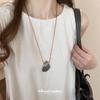 Nova Indústria Pesada Prata Shell Pingente Colar Nicho High-end Clavícula Cadeia Luz Luxo Design Personalizado Sweater Cadeia